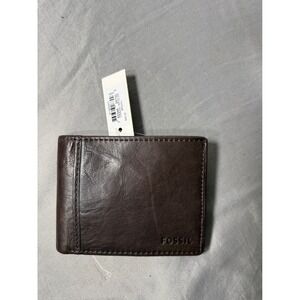 Fossil Ingram Traveler Brown Leather Bifold Wallet ML3254200 New
